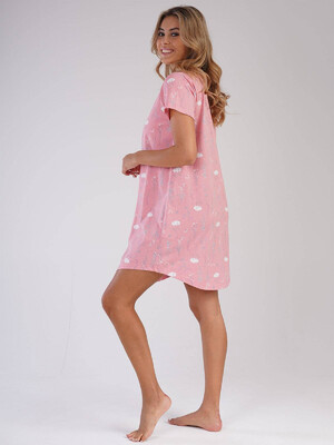 Купить Хлопковая ночная сорочка с цветочным принтом VIENETTA 2123600751 в Украина в Lingerie.ua - Одяг для дому та відпочинку, Фото 3