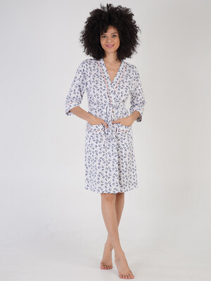 Купить Хлопковый халат с карманами VIENETTA 2122517601 в Украина в Lingerie.ua - Одяг для дому та відпочинку, Фото 2