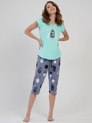 Купить Хлопковый комплект с капри VIENETTA 1100633374 в Украина в Lingerie.ua - Одяг для дому та відпочинку, Фото 5