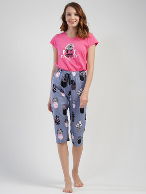 Купить Хлопковый комплект с капри VIENETTA 1100633374 в Украина в Lingerie.ua - Одяг для дому та відпочинку, Фото 6