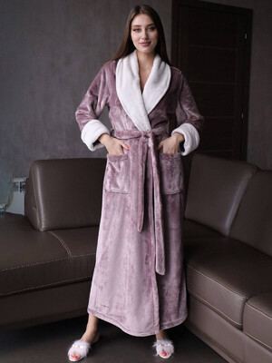 Купить Теплый халат из велсофта большие размеры LINGERIE 170281 в Украина в Lingerie.ua - Одяг для дому та відпочинку, Фото 15