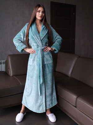 Купить Теплый халат из велсофта большие размеры LINGERIE 170281 в Украина в Lingerie.ua - Одяг для дому та відпочинку, Фото 13