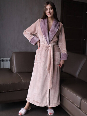 Купить Теплый халат из велсофта большие размеры LINGERIE 170281 в Украина в Lingerie.ua - Одяг для дому та відпочинку, Фото 11