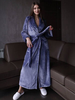 Купить Теплый халат из велсофта большие размеры LINGERIE 170281 в Украина в Lingerie.ua - Одяг для дому та відпочинку, Фото 10