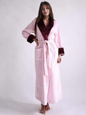 Купить Теплый халат из велсофта большие размеры LINGERIE 170281 в Украина в Lingerie.ua - Одяг для дому та відпочинку, Фото 6