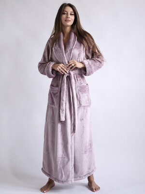 Купить Теплый халат из велсофта большие размеры LINGERIE 170281 в Украина в Lingerie.ua - Одяг для дому та відпочинку, Фото 4