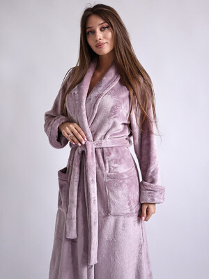 Купить Теплый халат из велсофта большие размеры LINGERIE 170281 в Украина в Lingerie.ua - Одяг для дому та відпочинку, Фото 3