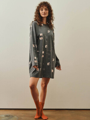 Купить Хлопковая туника с длинным рукавом HAYS 27258 в Украина в Lingerie.ua - Одяг для дому та відпочинку, Фото 1