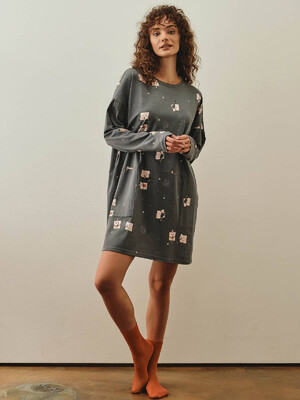 Купить Хлопковая туника с длинным рукавом HAYS 27258 в Украина в Lingerie.ua - Одяг для дому та відпочинку, Фото 4