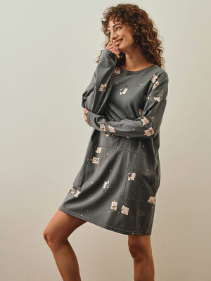 Купить Хлопковая туника с длинным рукавом HAYS 27258 в Украина в Lingerie.ua - Одяг для дому та відпочинку, Фото 3