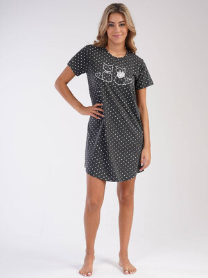 Купить Хлопковая туника с коротким рукавом VIENETTA 3031930451 в Украина в Lingerie.ua - Одяг для дому та відпочинку, Видео