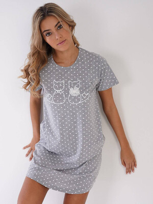 Купить Хлопковая туника с коротким рукавом VIENETTA 3031930451 в Украина в Lingerie.ua - Одяг для дому та відпочинку, Фото 6