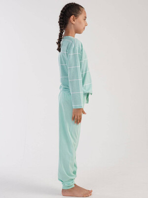 Купить Хлопковая пижама с длинным рукавом VIENETTA 3031221737 в Украина в Lingerie.ua - Одяг для дому та відпочинку, Фото 3