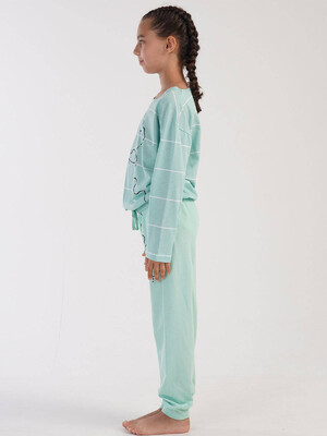 Купить Хлопковая пижама с длинным рукавом VIENETTA 3031221737 в Украина в Lingerie.ua - Одяг для дому та відпочинку, Фото 4