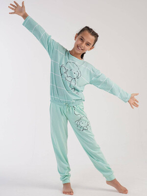 Купить Хлопковая пижама с длинным рукавом VIENETTA 3031221737 в Украина в Lingerie.ua - Одяг для дому та відпочинку, Фото 5