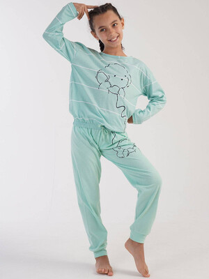 Купить Хлопковая пижама с длинным рукавом VIENETTA 3031221737 в Украина в Lingerie.ua - Одяг для дому та відпочинку, Фото 6