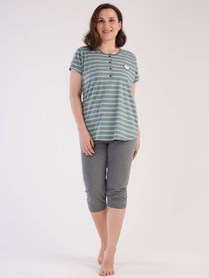 Купить Хлопковый комплект с бриджами VIENETTA 212553 0000  в Украина в Lingerie.ua - Одяг для дому та відпочинку, Фото 1