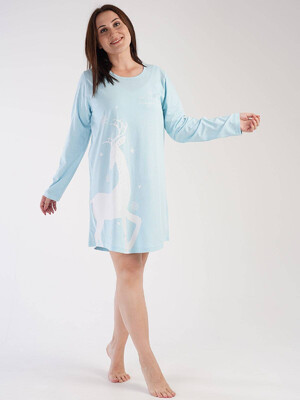 Купить Хлопковая туника с длинным рукавом VIENETTA 3031300000 в Украина в Lingerie.ua - Одяг для дому та відпочинку, Фото 2