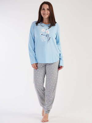 Купить Хлопковая пижама с длинным рукавом VIENETTA 3031080771 в Украина в Lingerie.ua - Одяг для дому та відпочинку, Фото 5