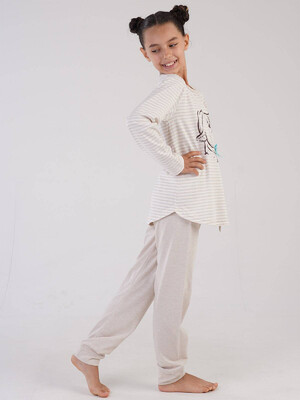 Купить Хлопковая пижама с длинным рукавом VIENETTA 3032330000 в Украина в Lingerie.ua - Одяг для дому та відпочинку, Фото 4