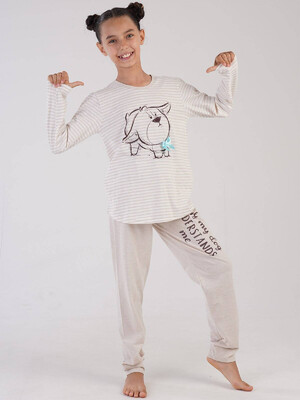 Купить Хлопковая пижама с длинным рукавом VIENETTA 3032330000 в Украина в Lingerie.ua - Одяг для дому та відпочинку, Фото 5