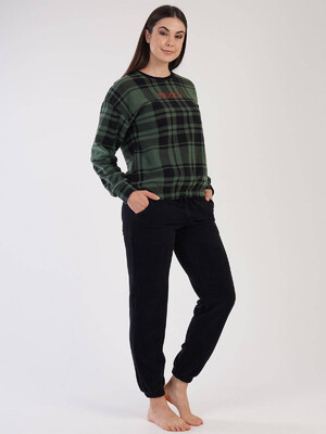 Купить Флисовый домашний костюм VIENETTA 3030190357 свiтшот клiтина в Украина в Lingerie.ua - Одяг для дому та відпочинку, Фото 2