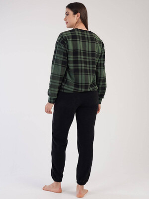 Купить Флисовый домашний костюм VIENETTA 3030190357 свiтшот клiтина в Украина в Lingerie.ua - Одяг для дому та відпочинку, Фото 5