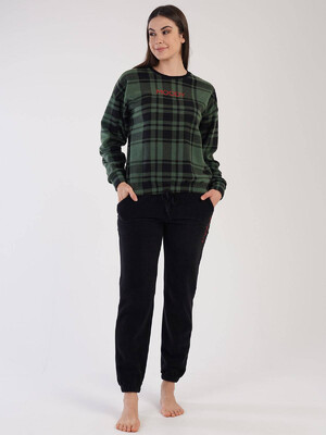 Купить Флисовый домашний костюм VIENETTA 3030190357 свiтшот клiтина в Украина в Lingerie.ua - Одяг для дому та відпочинку, Фото 6