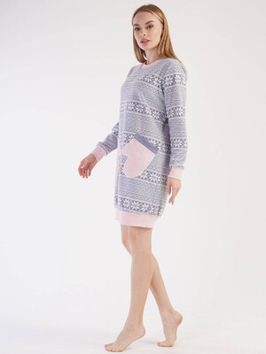 Купить Флисовая туника с зимним принтом VIENETTA 3030293972 в Украина в Lingerie.ua - Одяг для дому та відпочинку, Фото 7