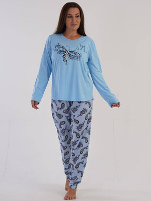 Купить Хлопковый комплект с длинным рукавом VIENETTA 3032680161 в Украина в Lingerie.ua - Одяг для дому та відпочинку, Фото 3