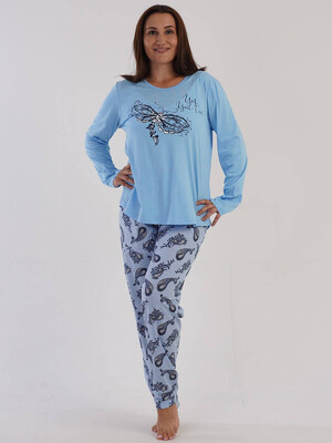 Купить Хлопковый комплект с длинным рукавом VIENETTA 3032680161 в Украина в Lingerie.ua - Одяг для дому та відпочинку, Фото 6