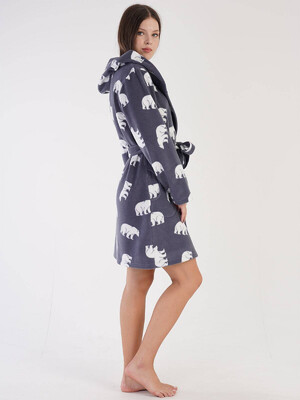 Купить Флисовый домашний халат с капюшоном VIENETTA 3041800088 в Украина в Lingerie.ua - Одяг для дому та відпочинку, Фото 4