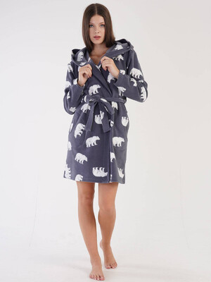 Купить Флисовый домашний халат с капюшоном VIENETTA 3041800088 в Украина в Lingerie.ua - Одяг для дому та відпочинку, Фото 5