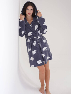 Купить Флисовый домашний халат с капюшоном VIENETTA 3041800088 в Украина в Lingerie.ua - Одяг для дому та відпочинку, Фото 6