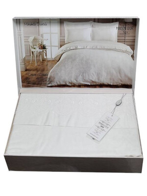 Купить Покрывало + двуспальный комплект постельного белья MAISON D`OR Mabella Dantella с кружевом в Украина в Lingerie.ua - Одяг для дому та відпочинку, Фото 1