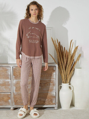 Купить Кашемировая пижама с длинным рукавом SEVIM 15193 в Украина в Lingerie.ua - Одяг для дому та відпочинку, Фото 1