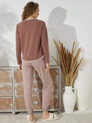 Купить Кашемировая пижама с длинным рукавом SEVIM 15193 в Украина в Lingerie.ua - Одяг для дому та відпочинку, Фото 3