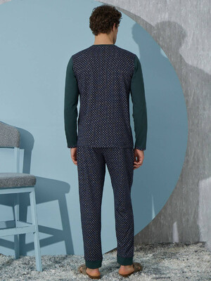 Купить Бавовняна піжама з довгим рукавом SEVIM 9425 в Украина в Lingerie.ua - Одяг для дому та відпочинку, Фото 2