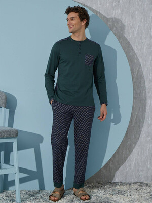 Купить Бавовняна піжама з довгим рукавом SEVIM 9425 в Украина в Lingerie.ua - Одяг для дому та відпочинку, Фото 3