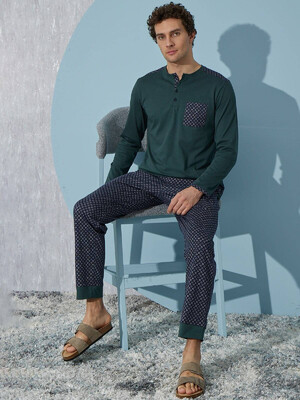 Купить Бавовняна піжама з довгим рукавом SEVIM 9425 в Украина в Lingerie.ua - Одяг для дому та відпочинку, Фото 5