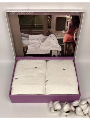 Купить Набор махровых полотенец MAISON D`OR Soft Hearts  в Украина в Lingerie.ua - Одяг для дому та відпочинку, Фото 2
