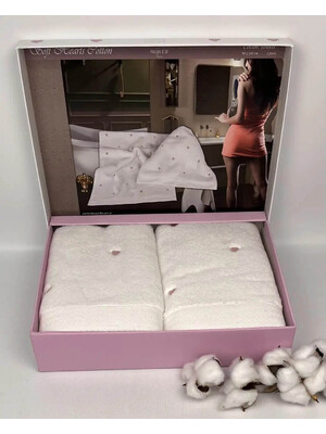 Купить Набор махровых полотенец MAISON D`OR Soft Hearts  в Украина в Lingerie.ua - Одяг для дому та відпочинку, Фото 4