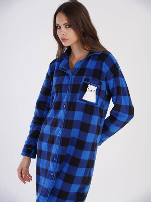 Купить Флисовый халат на пуговицах VIENETTA 3031620271 в Украина в Lingerie.ua - Одяг для дому та відпочинку, Фото 2