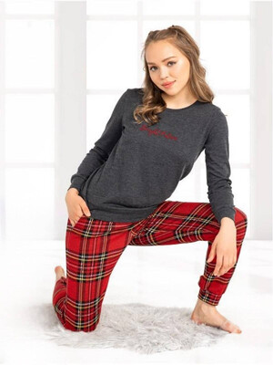 Купить Домашний комплект с брюками в клетку MISSENDO E6693 в Украина