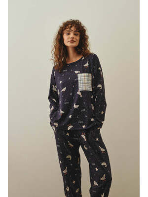 Купить Хлопковый комплект с длинным рукавом HAYS 27188 в Украина в Lingerie.ua - Одяг для дому та відпочинку, Фото 8