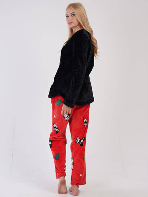 Купить Плюшевая теплая пижама с новогодним принтом VIENETTA 3040220232 в Украина в Lingerie.ua - Одяг для дому та відпочинку, Фото 6