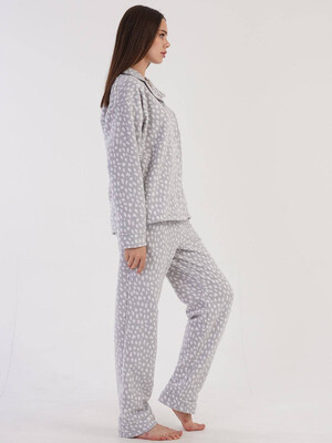 Купить Флисовая пижама женская на пуговицах VIENETTA 3030572640 в Украина в Lingerie.ua - Одяг для дому та відпочинку, Фото 4