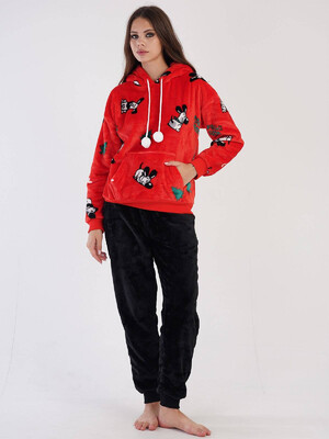 Теплый костюм из велсофта с капюшоном VIENETTA 3052150232