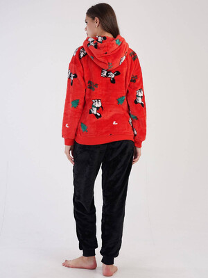 Купить Теплый костюм из велсофта с капюшоном VIENETTA 3052150232 в Украина в Lingerie.ua - Одяг для дому та відпочинку, Фото 3