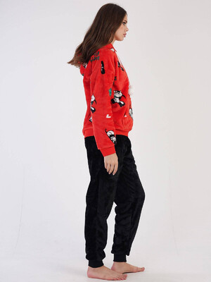 Купить Теплый костюм из велсофта с капюшоном VIENETTA 3052150232 в Украина в Lingerie.ua - Одяг для дому та відпочинку, Фото 5